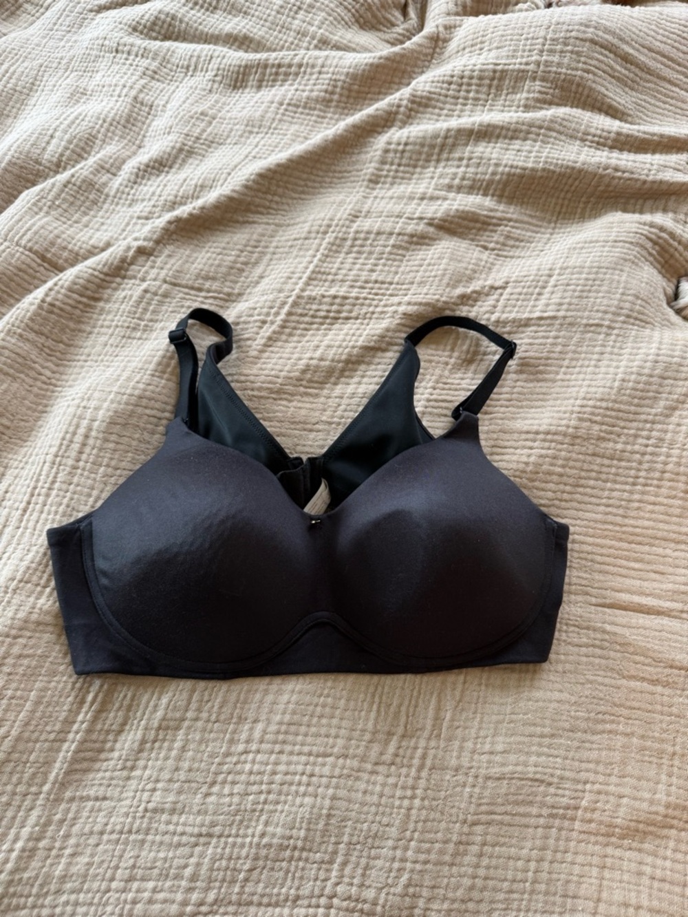 Lane Bryant Cacique Black Seamless T-Shirt Bra with Light Padding